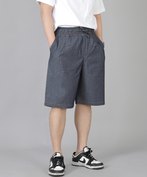 SAINTCREW(セントクルー)の「ピンタックショーツ EPS-350 ライトインディゴデニム(その他パンツ・メンズ・その他・MEDIUM/LARGE/X-LARGE)」の1枚目の写真