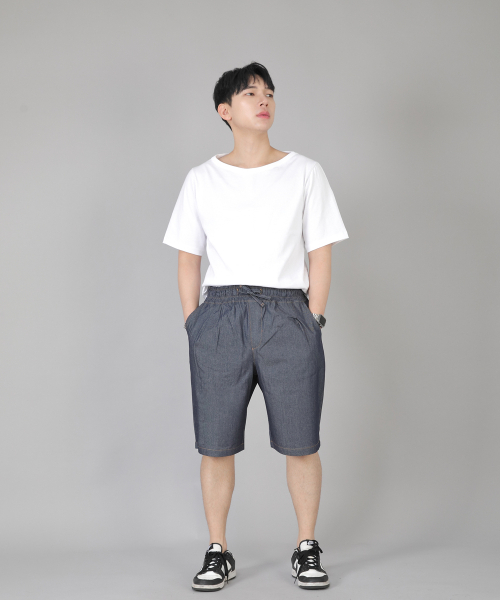 SAINTCREW(セントクルー)の「ピンタックショーツ EPS-350 ライトインディゴデニム(その他パンツ・メンズ・その他・MEDIUM/LARGE/X-LARGE)」の2枚目の写真