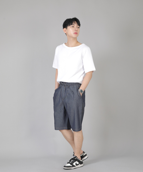 SAINTCREW(セントクルー)の「ピンタックショーツ EPS-350 ライトインディゴデニム(その他パンツ・メンズ・その他・MEDIUM/LARGE/X-LARGE)」の3枚目の写真