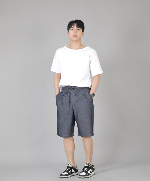 SAINTCREW(セントクルー)の「ピンタックショーツ EPS-350 ライトインディゴデニム(その他パンツ・メンズ・その他・MEDIUM/LARGE/X-LARGE)」の5枚目の写真