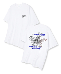 ミッドナイトガーデン オーバーサイズ 半袖Tシャツ ホワイト