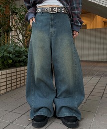 sedacle girl（セダクルガール）の「サイドタブヒッコリーデニム（デニムパンツ）」