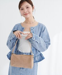 natural couture | ノーカラーペプラムデニムジャケット(デニムジャケット)