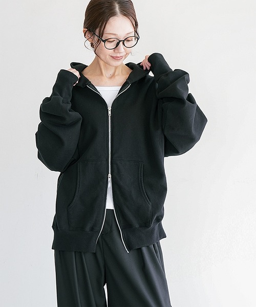 ふわりと裏毛 ビッグジップパーカー（パーカー）｜SOLAMONAT（ソラモナ