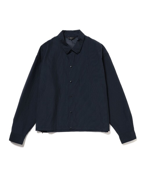 BEAMS(ビームス)の「ショートレングス シアー コーチシャツ【ワイドショートフィット】(シャツ/ブラウス・メンズ・グレー/ネイビー・S/M/L/XL)」の1枚目の写真