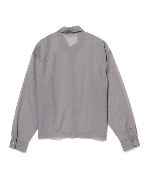 BEAMS(ビームス)の「ショートレングス シアー コーチシャツ【ワイドショートフィット】(シャツ/ブラウス・メンズ・グレー/ネイビー・S/M/L/XL)」の7枚目の写真