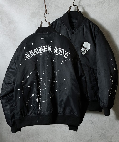 NUMBER (N)INE（ナンバーナイン）の「HAND PAINTED NYLON PRINTED STADIUM JACKET / ハンドペイント ナイロン プリント スタジャン（スタジャン・メンズ・ブラック系5/ブラック系6/ブラック系2/ブラック系4/ブラック系3/ブラック系1・3/2）」の6枚目の写真