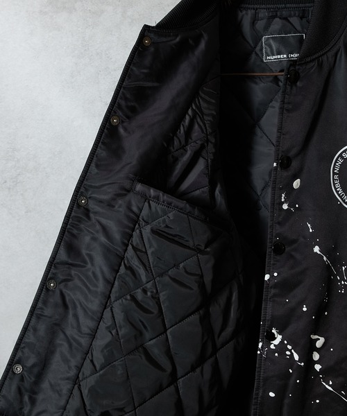 NUMBER (N)INE（ナンバーナイン）の「HAND PAINTED NYLON PRINTED STADIUM JACKET / ハンドペイント ナイロン プリント スタジャン（スタジャン・メンズ・ブラック系5/ブラック系6/ブラック系2/ブラック系4/ブラック系3/ブラック系1・3/2）」の13枚目の写真
