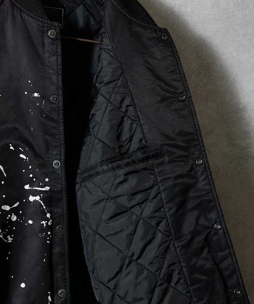 NUMBER (N)INE（ナンバーナイン）の「HAND PAINTED NYLON PRINTED STADIUM JACKET / ハンドペイント ナイロン プリント スタジャン（スタジャン・メンズ・ブラック系5/ブラック系6/ブラック系2/ブラック系4/ブラック系3/ブラック系1・3/2）」の14枚目の写真