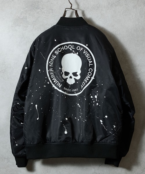 NUMBER (N)INE（ナンバーナイン）の「HAND PAINTED NYLON PRINTED STADIUM JACKET / ハンドペイント ナイロン プリント スタジャン（スタジャン・メンズ・ブラック系5/ブラック系6/ブラック系2/ブラック系4/ブラック系3/ブラック系1・3/2）」の16枚目の写真