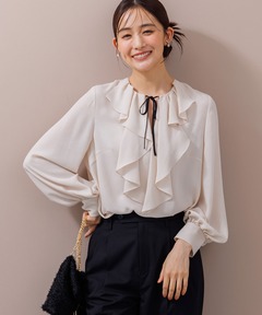 【chaco】ラッフルフリルブラウス単品/セレモニー/卒業式（卒園式）/入学式（入園式）/学校行事/七五三/お宮参り/オフィス