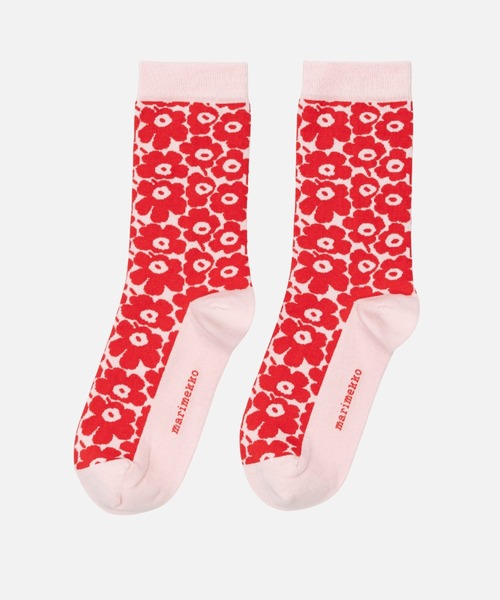 marimekko（マリメッコ）の「Linjaus Pikkuinen Unikko /  Socks（ソックス/靴下・レディース・ホワイト/ライトブルー/レッド・37/40/34）」の3枚目の写真