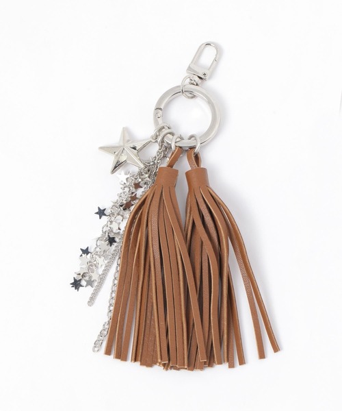 フェイクレザータッセルバッグチャーム / 632074（キーホルダー