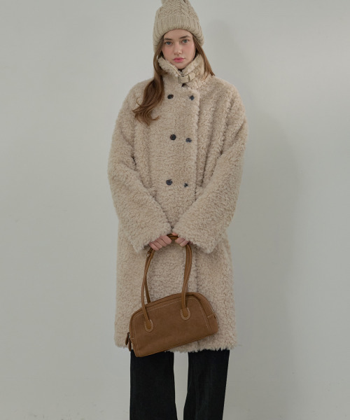 SLOWLOLLI（スローローリ）の「Moi shearing mustang coat - Beige（ダッフルコート・レディース・Beige・FREE）」の3枚目の写真