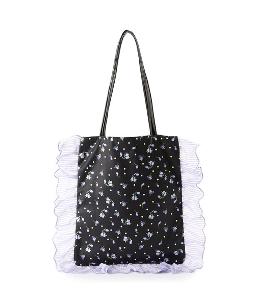 Casselini（キャセリーニ）の「Casselini(キャセリーニ)花柄プリントトート（トートバッグ・レディース・グリーン/ブラック/ブルー・FREE）」の18枚目の写真