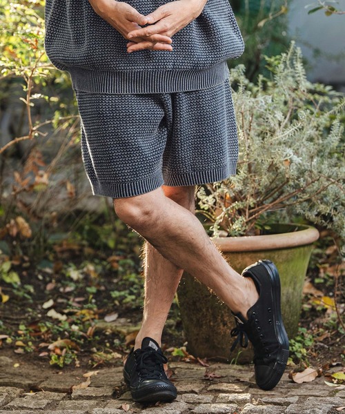 CAMBIO(カンビオ)の「mp14465- Waffle Pigment Knit Shorts ワッフルピグメントニットショートパンツ(CMP-261-003)(その他パンツ・メンズ・ネイビー/グレー/ブラック・L/M/S)」の1枚目の写真