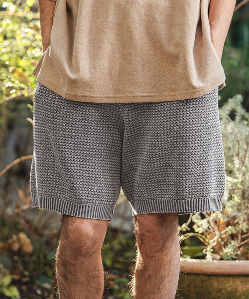 CAMBIO(カンビオ)の「mp14465- Waffle Pigment Knit Shorts ワッフルピグメントニットショートパンツ(CMP-261-003)(その他パンツ・メンズ・ネイビー/グレー/ブラック・L/M/S)」の3枚目の写真