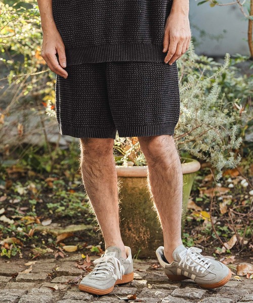 CAMBIO(カンビオ)の「mp14465- Waffle Pigment Knit Shorts ワッフルピグメントニットショートパンツ(CMP-261-003)(その他パンツ・メンズ・ネイビー/グレー/ブラック・L/M/S)」の2枚目の写真