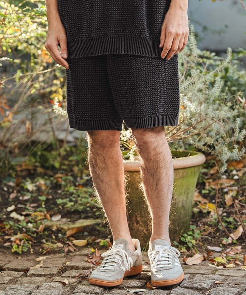 CAMBIO(カンビオ)の「mp14465- Waffle Pigment Knit Shorts ワッフルピグメントニットショートパンツ(CMP-261-003)(その他パンツ・メンズ・ネイビー/グレー/ブラック・L/M/S)」の4枚目の写真