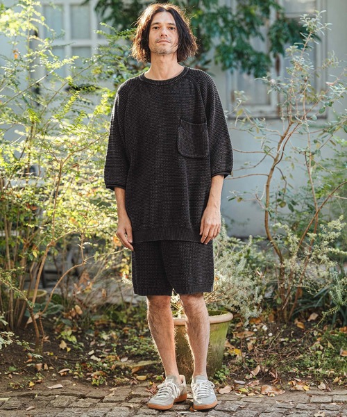 CAMBIO(カンビオ)の「mp14465- Waffle Pigment Knit Shorts ワッフルピグメントニットショートパンツ(CMP-261-003)(その他パンツ・メンズ・ネイビー/グレー/ブラック・L/M/S)」の6枚目の写真