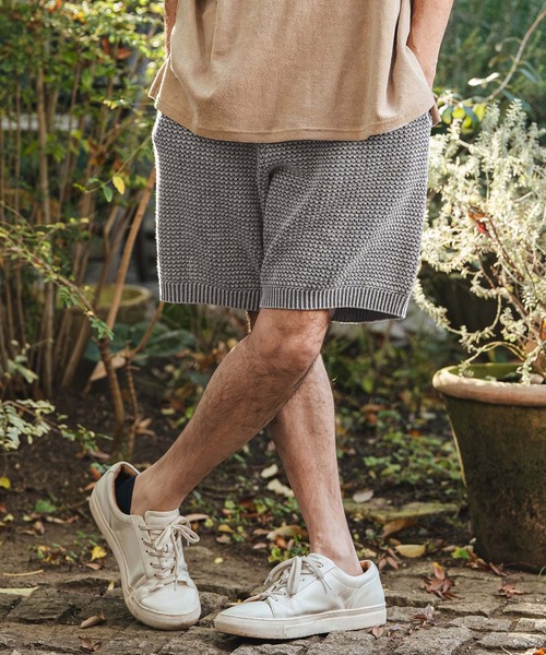 CAMBIO(カンビオ)の「mp14465- Waffle Pigment Knit Shorts ワッフルピグメントニットショートパンツ(CMP-261-003)(その他パンツ・メンズ・ネイビー/グレー/ブラック・L/M/S)」の8枚目の写真