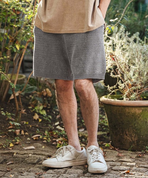 CAMBIO(カンビオ)の「mp14465- Waffle Pigment Knit Shorts ワッフルピグメントニットショートパンツ(CMP-261-003)(その他パンツ・メンズ・ネイビー/グレー/ブラック・L/M/S)」の9枚目の写真