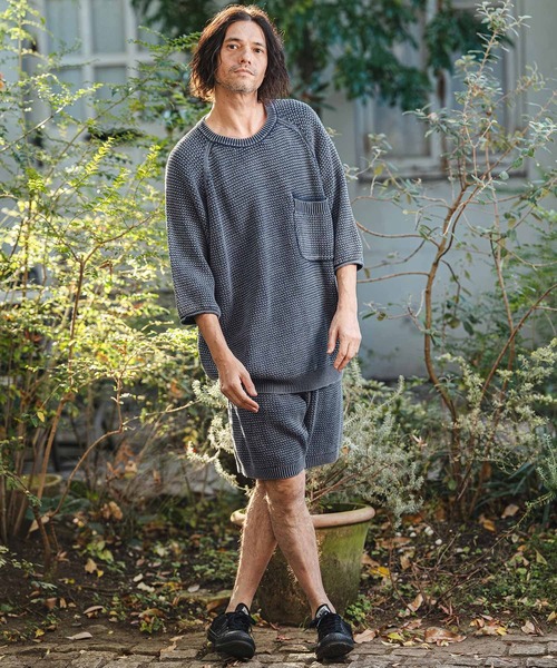 CAMBIO(カンビオ)の「mp14465- Waffle Pigment Knit Shorts ワッフルピグメントニットショートパンツ(CMP-261-003)(その他パンツ・メンズ・ネイビー/グレー/ブラック・L/M/S)」の15枚目の写真