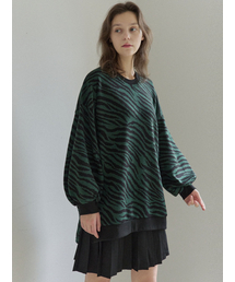 Zebra Oversize Knit - GREEN