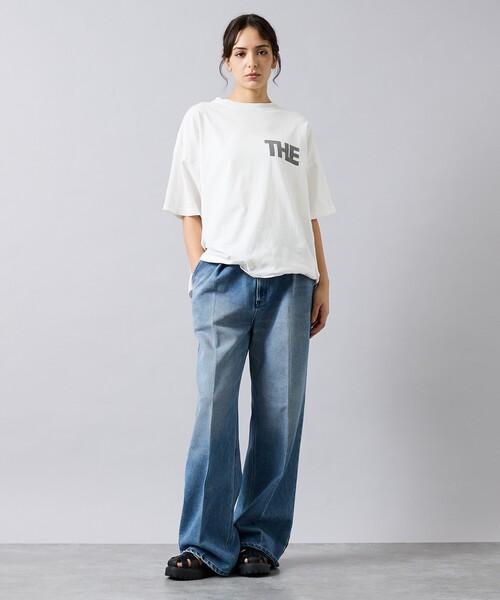 REMI RELIEF（レミレリーフ）の「【REMI RELIEF / レミ レリーフ】  HARD SP加工 20/- 天竺 BIGサイズ Tシャツ（THE・バックプリント）RN30389154／ユニセックス（Tシャツ/カットソー・メンズ・スモークピンク/ベージュ/ブラック/オフホワイト・L/M/XL）」の15枚目の写真