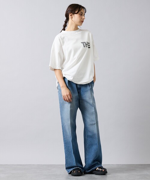 REMI RELIEF（レミレリーフ）の「【REMI RELIEF / レミ レリーフ】  HARD SP加工 20/- 天竺 BIGサイズ Tシャツ（THE・バックプリント）RN30389154／ユニセックス（Tシャツ/カットソー・メンズ・スモークピンク/ベージュ/ブラック/オフホワイト・L/M/XL）」の5枚目の写真