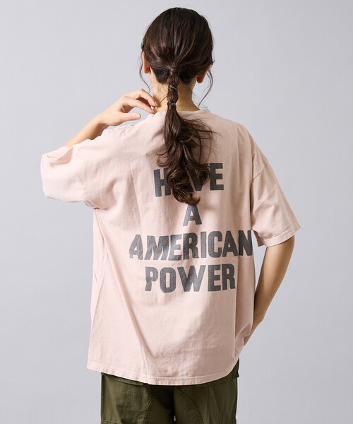 REMI RELIEF（レミレリーフ）の「【REMI RELIEF / レミ レリーフ】  HARD SP加工 20/- 天竺 BIGサイズ Tシャツ（THE・バックプリント）RN30389154／ユニセックス（Tシャツ/カットソー・メンズ・スモークピンク/ベージュ/ブラック/オフホワイト・L/M/XL）」の12枚目の写真