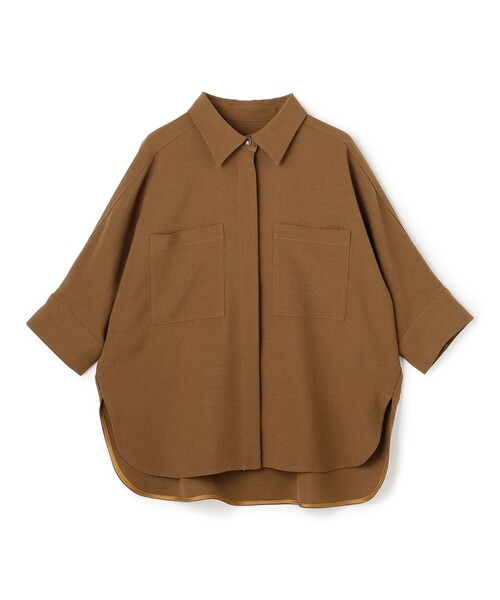 uncrave（アンクレイヴ）の「ウォッシャブルドライサップ ドルマンシャツ（シャツ/ブラウス・レディース・グレー系/ベージュ系1/ネイビー系/ブラック系/黄土色系・F）」の3枚目の写真