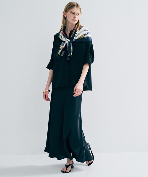 uncrave（アンクレイヴ）の「ウォッシャブルドライサップ ドルマンシャツ（シャツ/ブラウス・レディース・グレー系/ベージュ系1/ネイビー系/ブラック系/黄土色系・F）」の7枚目の写真