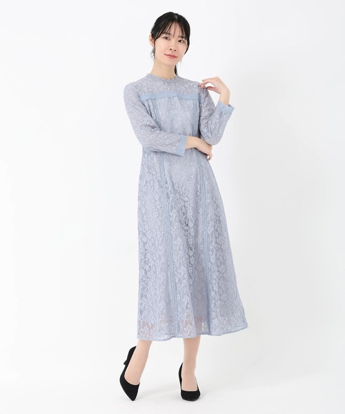 STRAWBERRY-FIELDS(ストロベリーフィールズ)の「キャシーレース_コードレースワンピース(ワンピース・レディース・ブルー系その他/ブラック・2)」の3枚目の写真