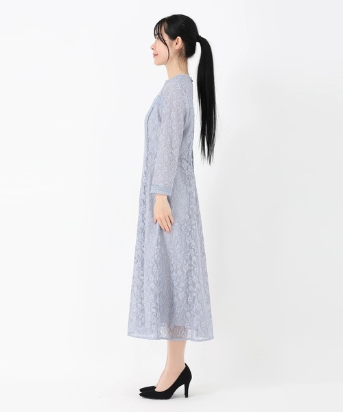 STRAWBERRY-FIELDS(ストロベリーフィールズ)の「キャシーレース_コードレースワンピース(ワンピース・レディース・ブルー系その他/ブラック・2)」の4枚目の写真