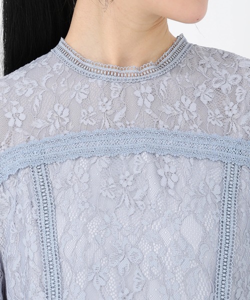 STRAWBERRY-FIELDS(ストロベリーフィールズ)の「キャシーレース_コードレースワンピース(ワンピース・レディース・ブルー系その他/ブラック・2)」の6枚目の写真