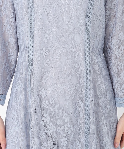 STRAWBERRY-FIELDS(ストロベリーフィールズ)の「キャシーレース_コードレースワンピース(ワンピース・レディース・ブルー系その他/ブラック・2)」の9枚目の写真
