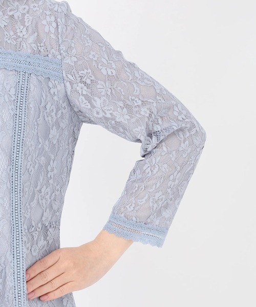 STRAWBERRY-FIELDS(ストロベリーフィールズ)の「キャシーレース_コードレースワンピース(ワンピース・レディース・ブルー系その他/ブラック・2)」の8枚目の写真