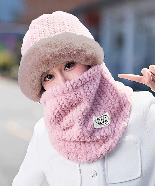 セール】防寒温かボア バラクラバ/帽子（ニットキャップ/ビーニー