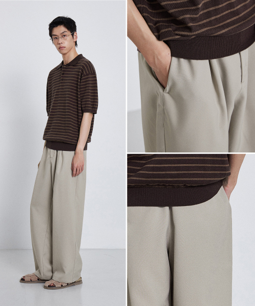 KIIMUIR（キミュア）の「サマーセミワイドスラックス_ベージュ（スラックス・メンズ・ベージュ・MEDIUM/LARGE/X-LARGE）」の5枚目の写真