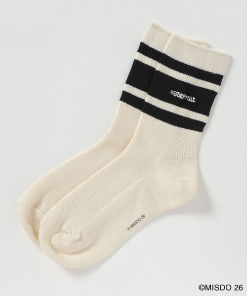 LEPSIM（レプシィム）の「【Mister Donut】ラインソックス　627329（ソックス/靴下・レディース・ブラック/ネイビー/ブラウン・ONE SIZE）」の4枚目の写真