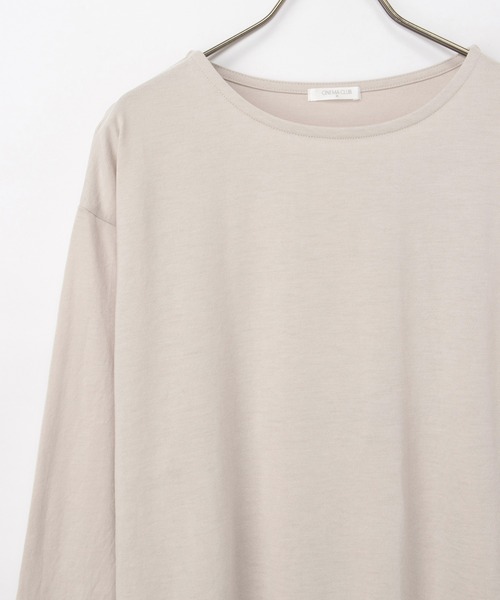 Honeys(ハニーズ)の「後ろタックチュニックT(Tシャツ/カットソー・レディース・グレイッシュベージュ/スモーキーグリーン系/ブラック/スミクロ・L/LL/M)」の20枚目の写真