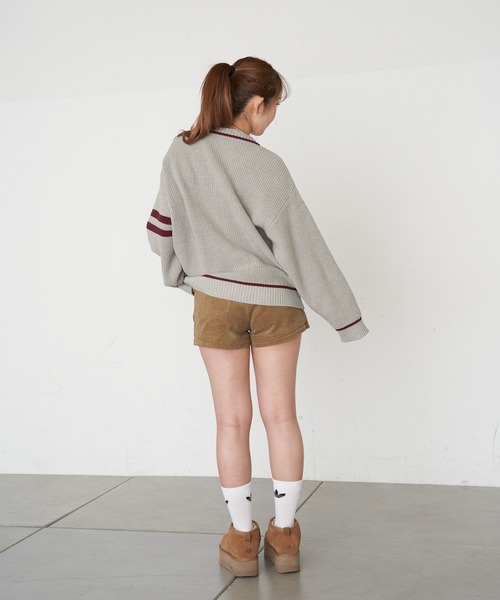 RAY CASSIN（レイカズン）の「レタードカーディガン（カーディガン/ボレロ・レディース・グレー系その他2/ネイビー/アイボリー・FREE）」の15枚目の写真