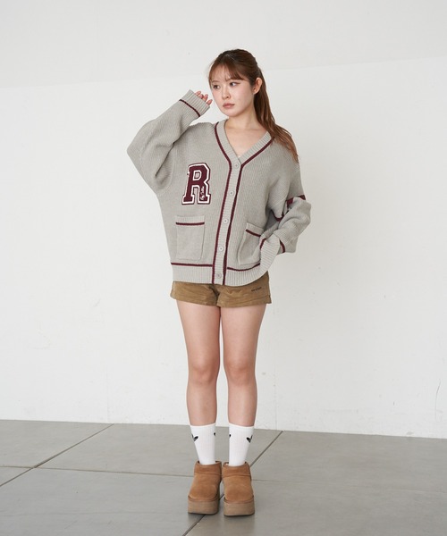 RAY CASSIN（レイカズン）の「レタードカーディガン（カーディガン/ボレロ・レディース・グレー系その他2/ネイビー/アイボリー・FREE）」の13枚目の写真