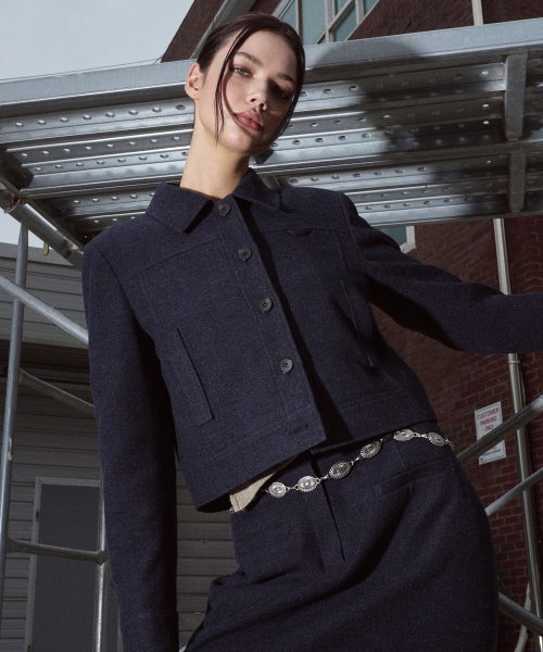 ETMON(エトモン)の「Collar Classic Jacket, Navy(その他アウター・レディース・その他・S/M)」の3枚目の写真