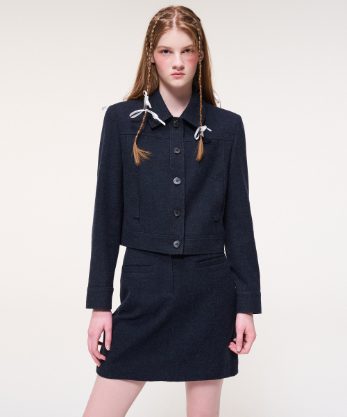 ETMON(エトモン)の「Collar Classic Jacket, Navy(その他アウター・レディース・その他・S/M)」の4枚目の写真