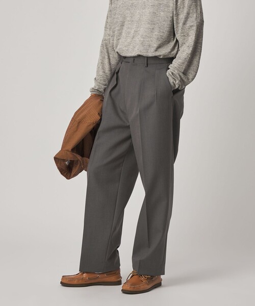 Steven Alan＞ ウール オックスフォード イン ツープリーツ ドレス