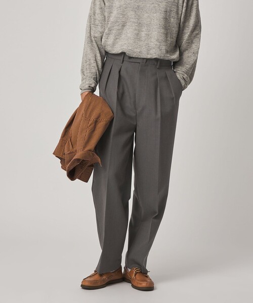 Steven Alan＞ ウール オックスフォード イン ツープリーツ ドレス