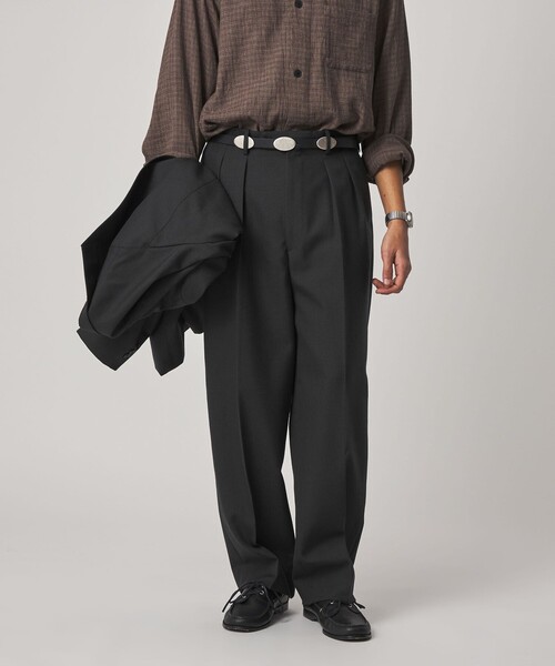 Steven Alan＞ ウール オックスフォード イン ツープリーツ ドレス