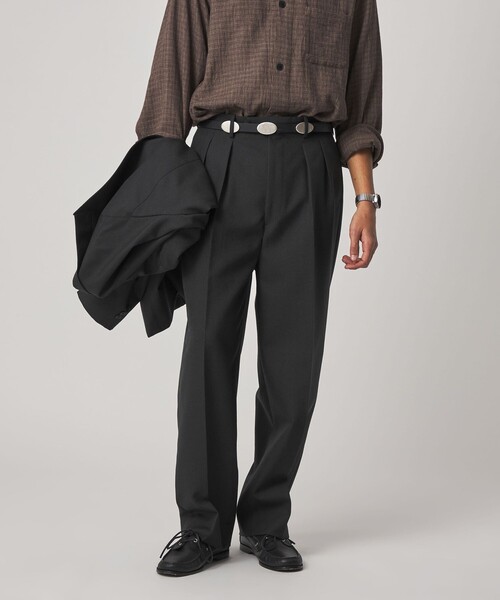 Steven Alan＞ ウール オックスフォード イン ツープリーツ ドレス